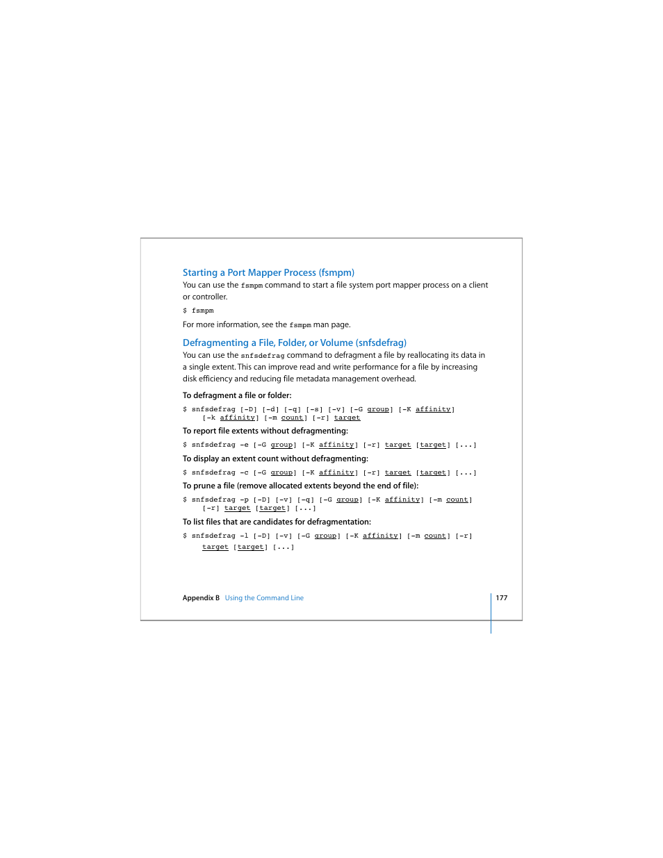 Starting a port mapper process (fsmpm), Star | Apple Xsan 1.4 User Manual | Page 177 / 192