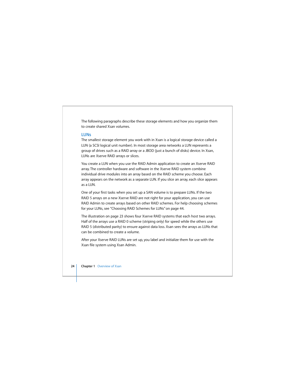 Luns | Apple Xsan 1.4 User Manual | Page 24 / 192