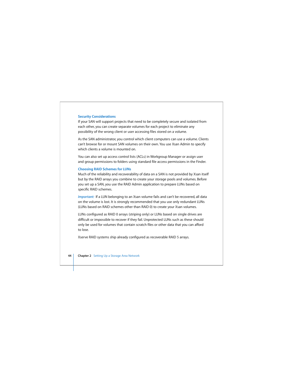 Apple Xsan 1.4 User Manual | Page 44 / 192