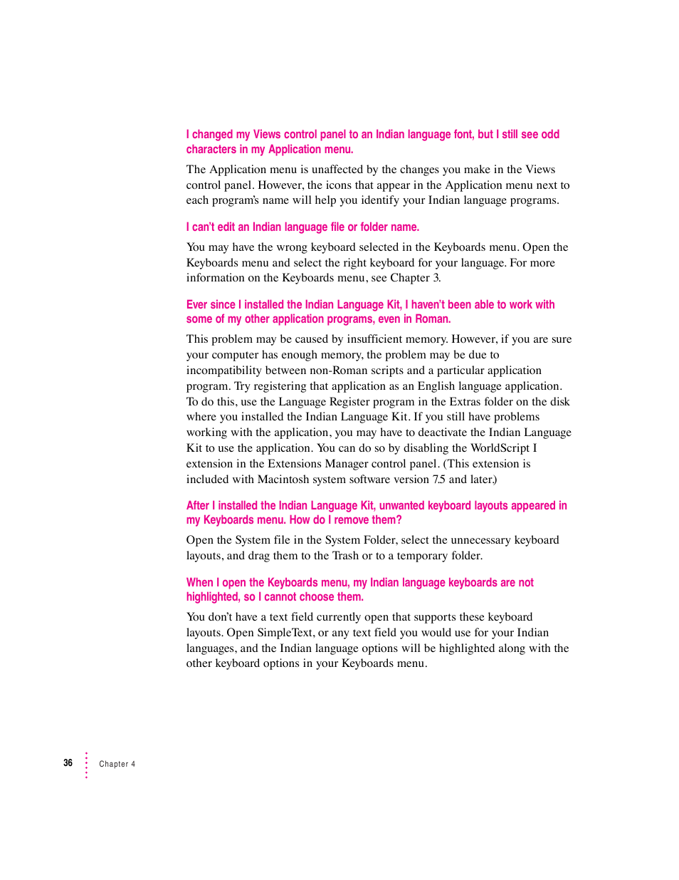 Apple Indian Language Kit User Manual | Page 36 / 47
