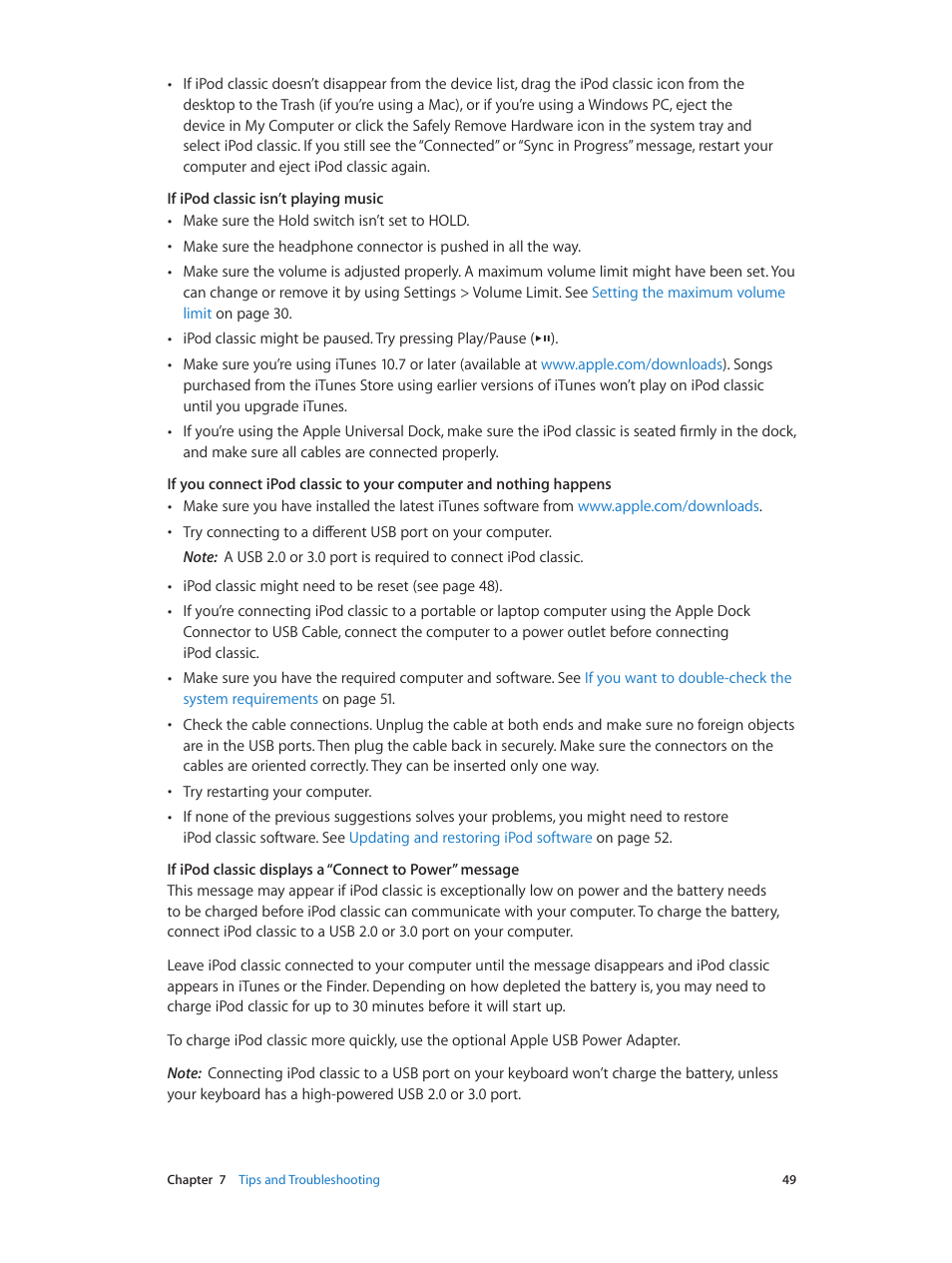 Apple iPod classic 160 GB User Manual | Page 49 / 58