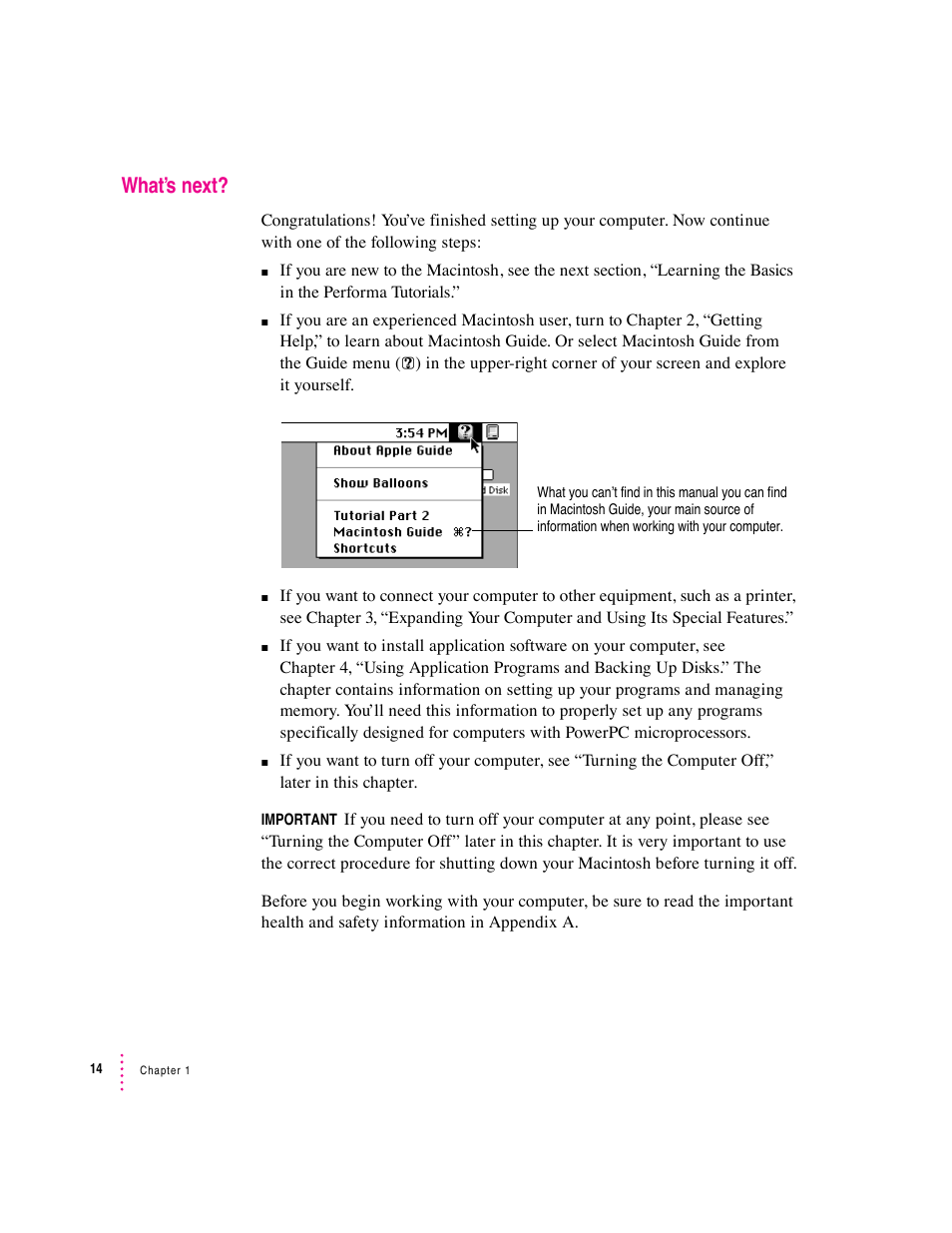 What’s next | Apple Macintosh Performa 6360 Series User Manual | Page 14 / 199