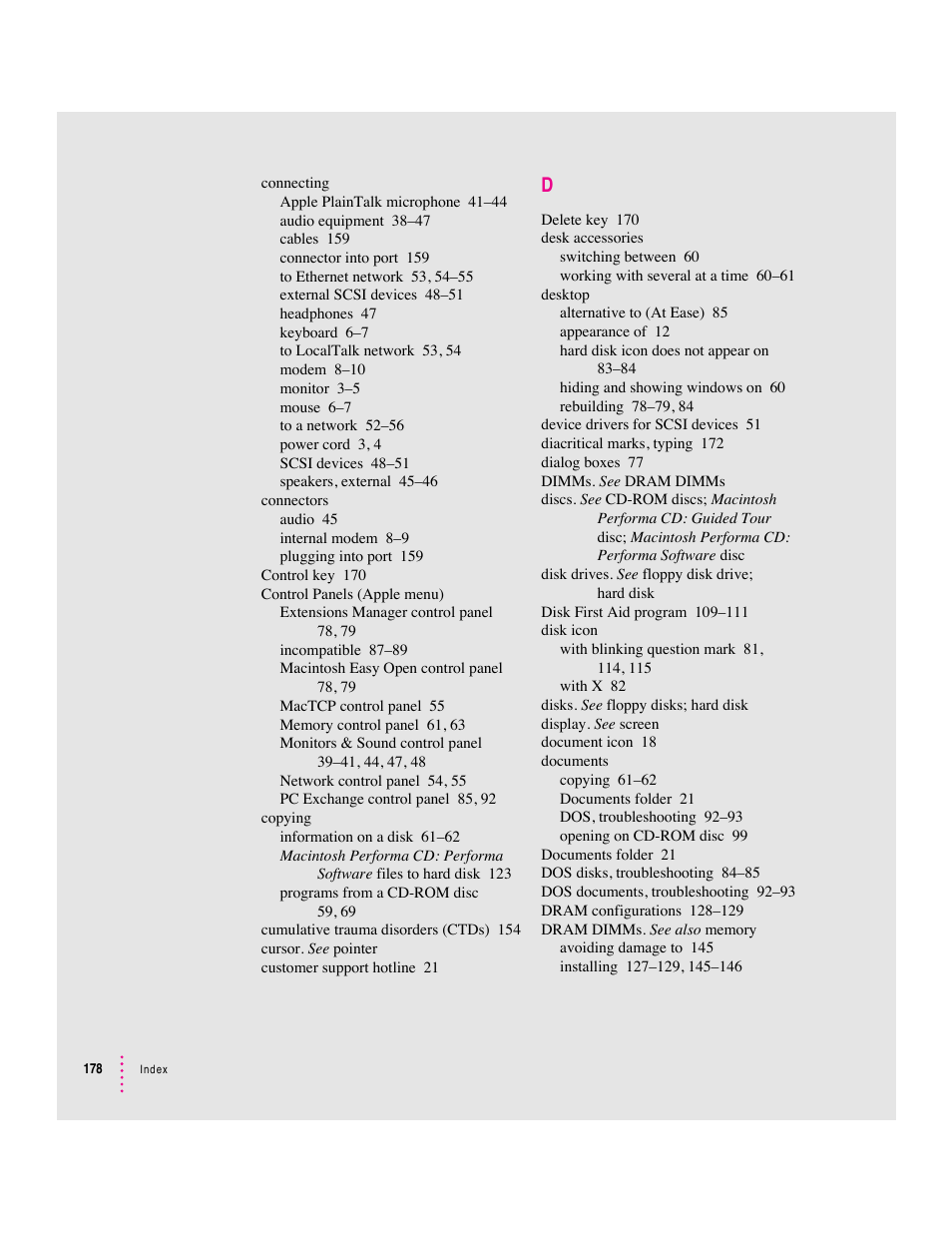 Apple Macintosh Performa 6360 Series User Manual | Page 178 / 199