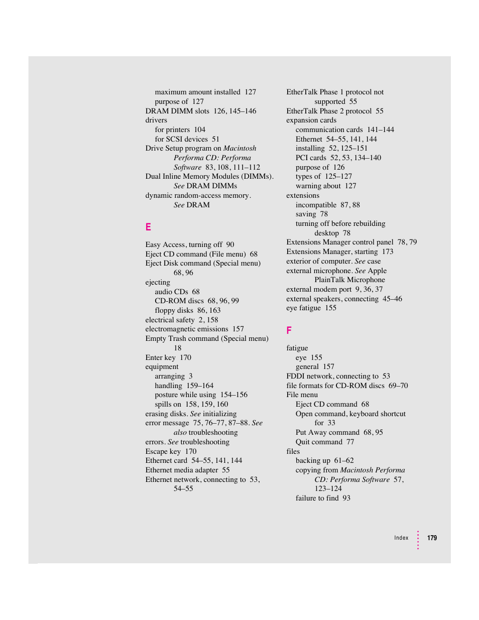 Apple Macintosh Performa 6360 Series User Manual | Page 179 / 199