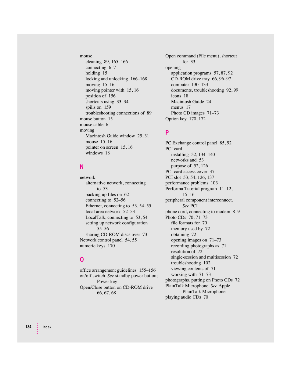 Apple Macintosh Performa 6360 Series User Manual | Page 184 / 199