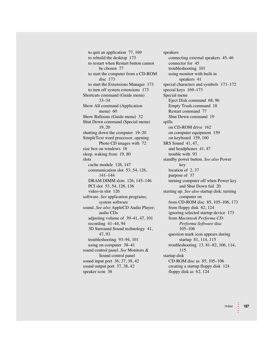 Apple Macintosh Performa 6360 Series User Manual | Page 187 / 199