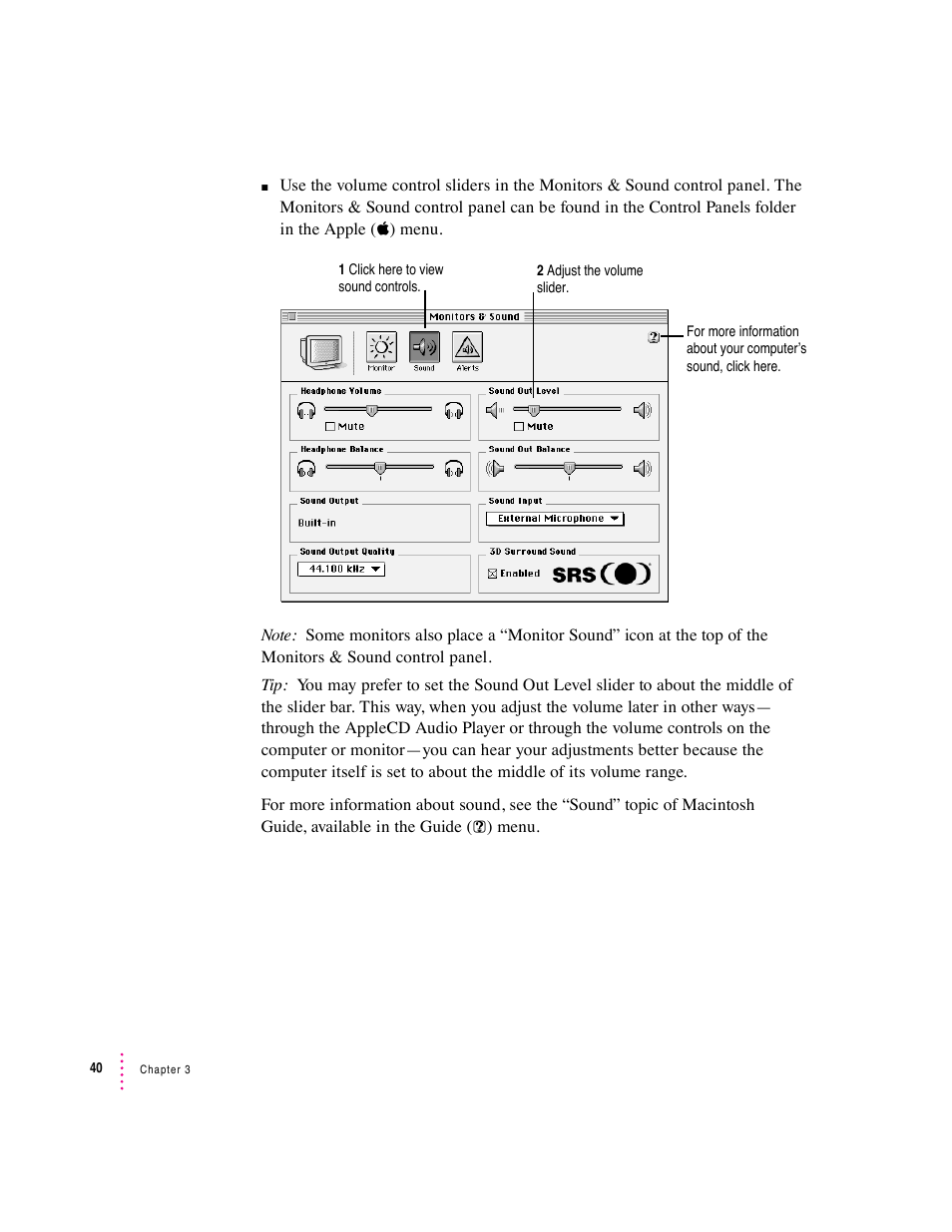 Apple Macintosh Performa 6360 Series User Manual | Page 40 / 199