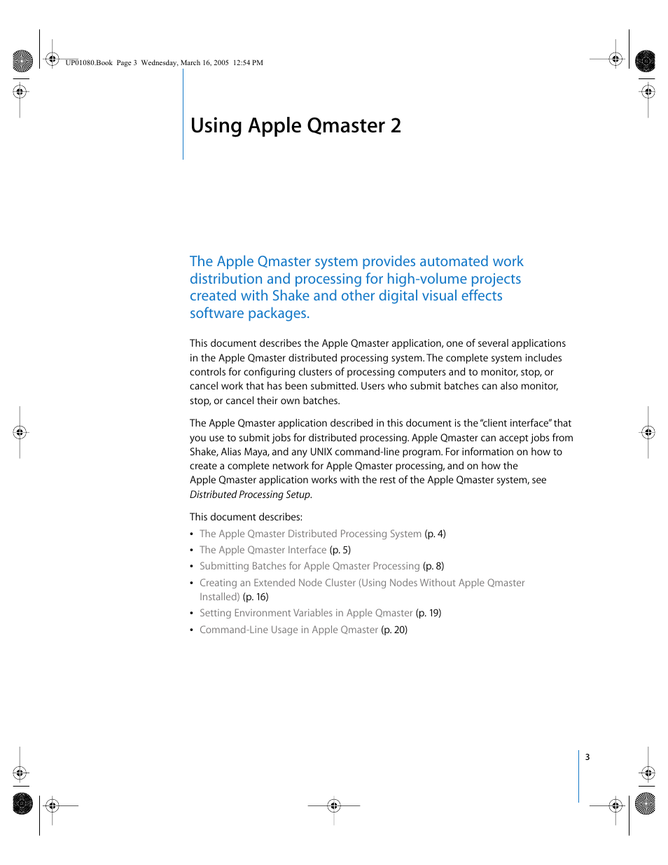 Using apple qmaster 2 | Apple Qmaster 2 User Manual | Page 3 / 25