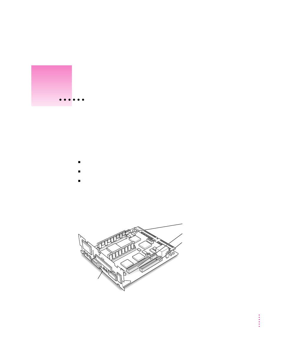 Installing an expansion card 97, Appendix b installing an expansion card | Apple Macintosh Performa 6300CD Series User Manual | Page 107 / 134