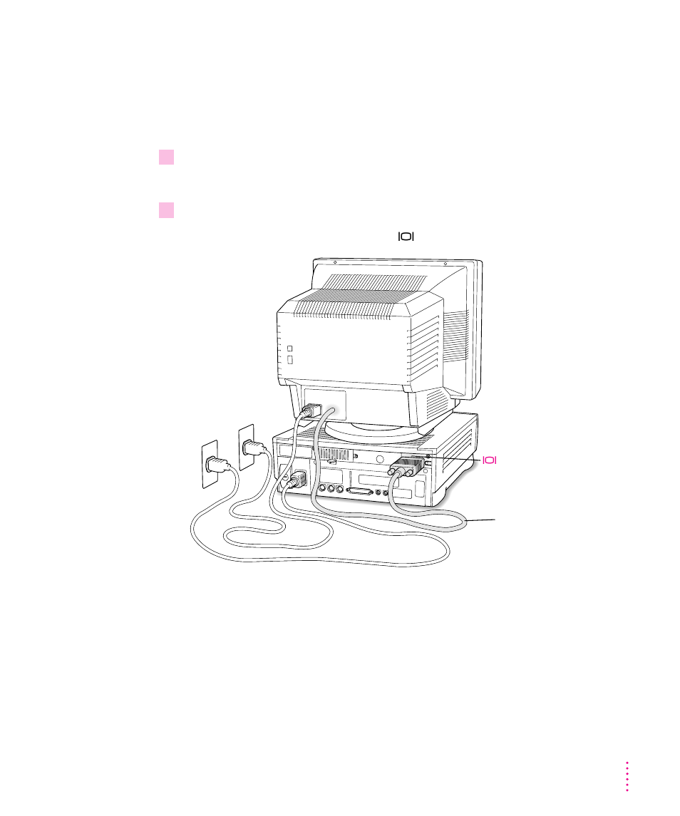 Connecting the monitor cable | Apple Macintosh Performa 6300CD Series User Manual | Page 15 / 134