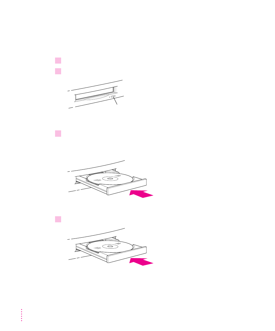 Inserting a cd-rom disc 42, Inserting a cd-rom disc | Apple Macintosh Performa 6300CD Series User Manual | Page 52 / 134