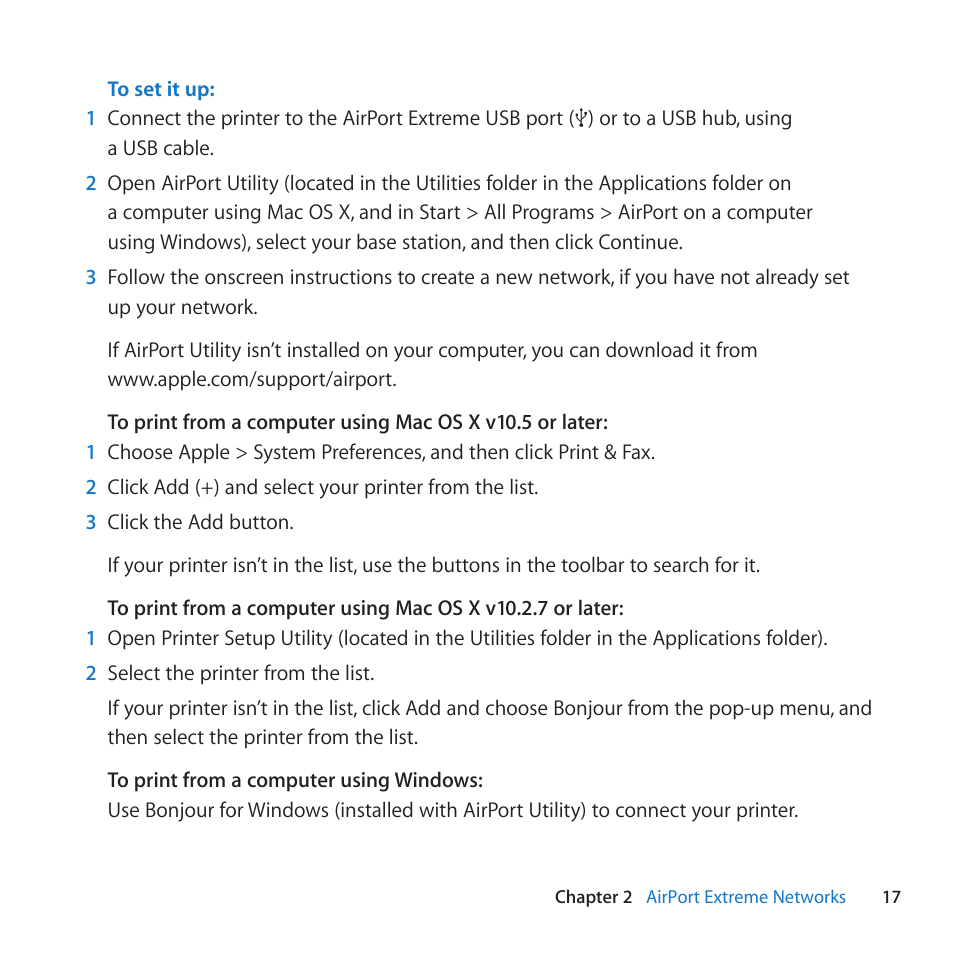 Apple AirPort Extreme 802.11n (5th Generation) User Manual | Page 17 / 44