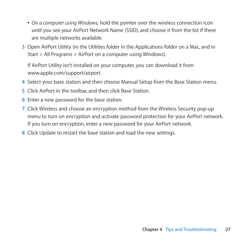 Apple AirPort Extreme 802.11n (5th Generation) User Manual | Page 27 / 44