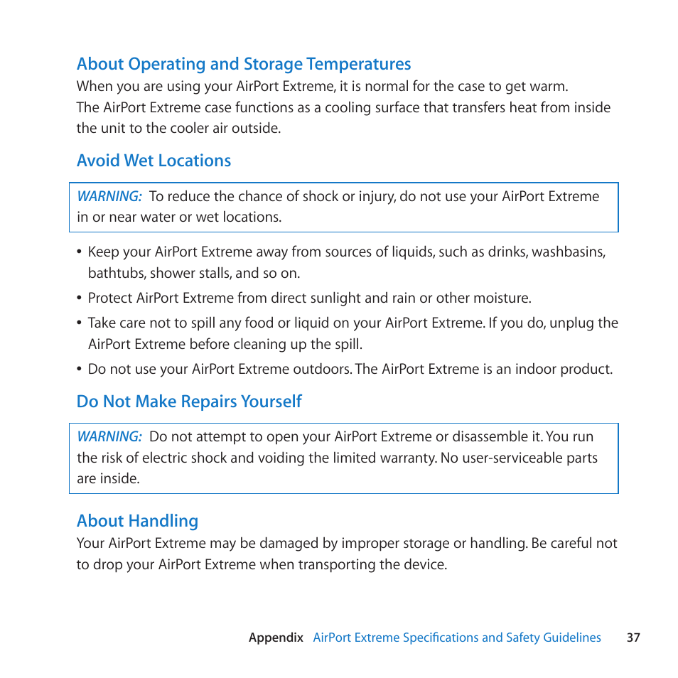 Apple AirPort Extreme 802.11n (5th Generation) User Manual | Page 37 / 44