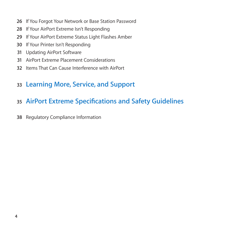 Learning more, service, and support | Apple AirPort Extreme 802.11n (5th Generation) User Manual | Page 4 / 44