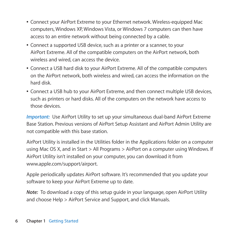 Apple AirPort Extreme 802.11n (5th Generation) User Manual | Page 6 / 44