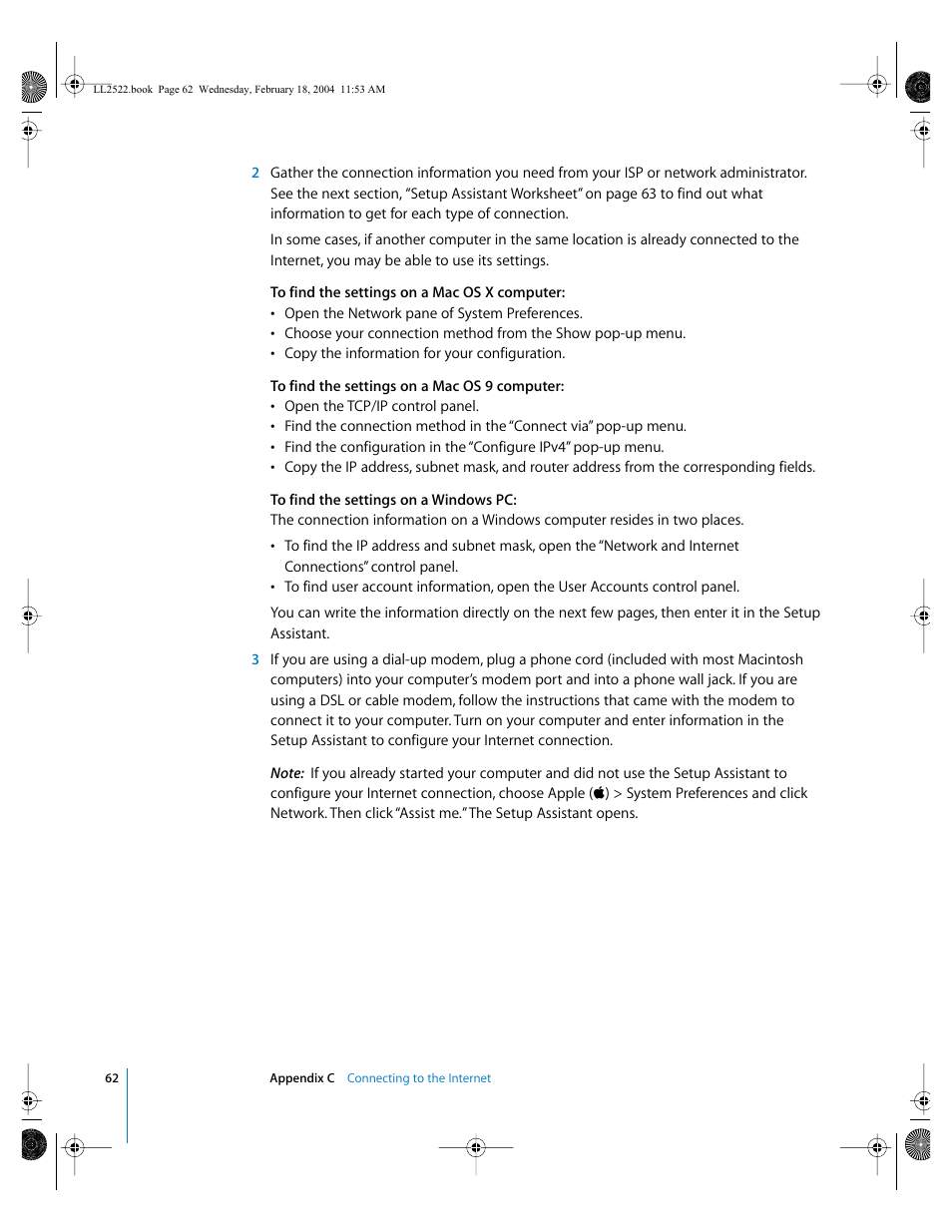 Apple eMac (USB 2.0; Early 2004) User Manual | Page 62 / 88