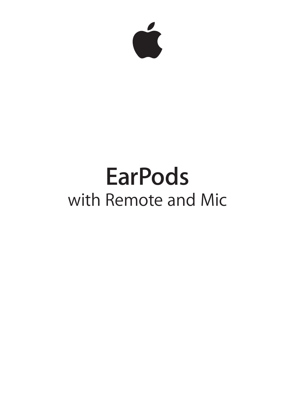 Apple EarPods with Remote and Mic User Manual | 40 pages