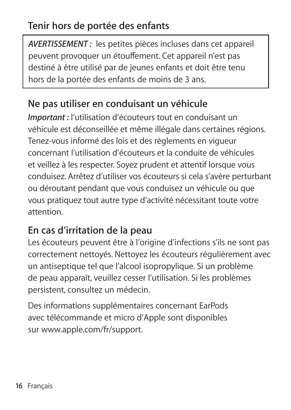 Apple EarPods with Remote and Mic User Manual | Page 16 / 40