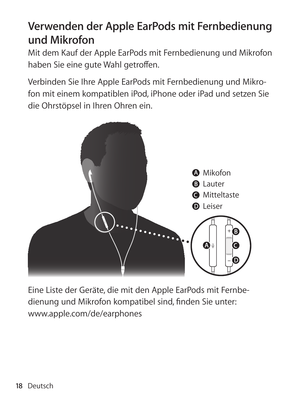 Apple EarPods with Remote and Mic User Manual | Page 18 / 40