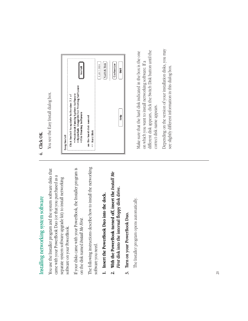 Installing networking system software | Apple PowerBook Duo Dock (including Duo Dock II) User Manual | Page 24 / 36