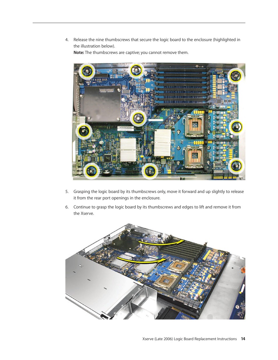 Apple Xserve Intel (Late 2006) DIY Procedure for Logic Board User Manual | Page 14 / 25
