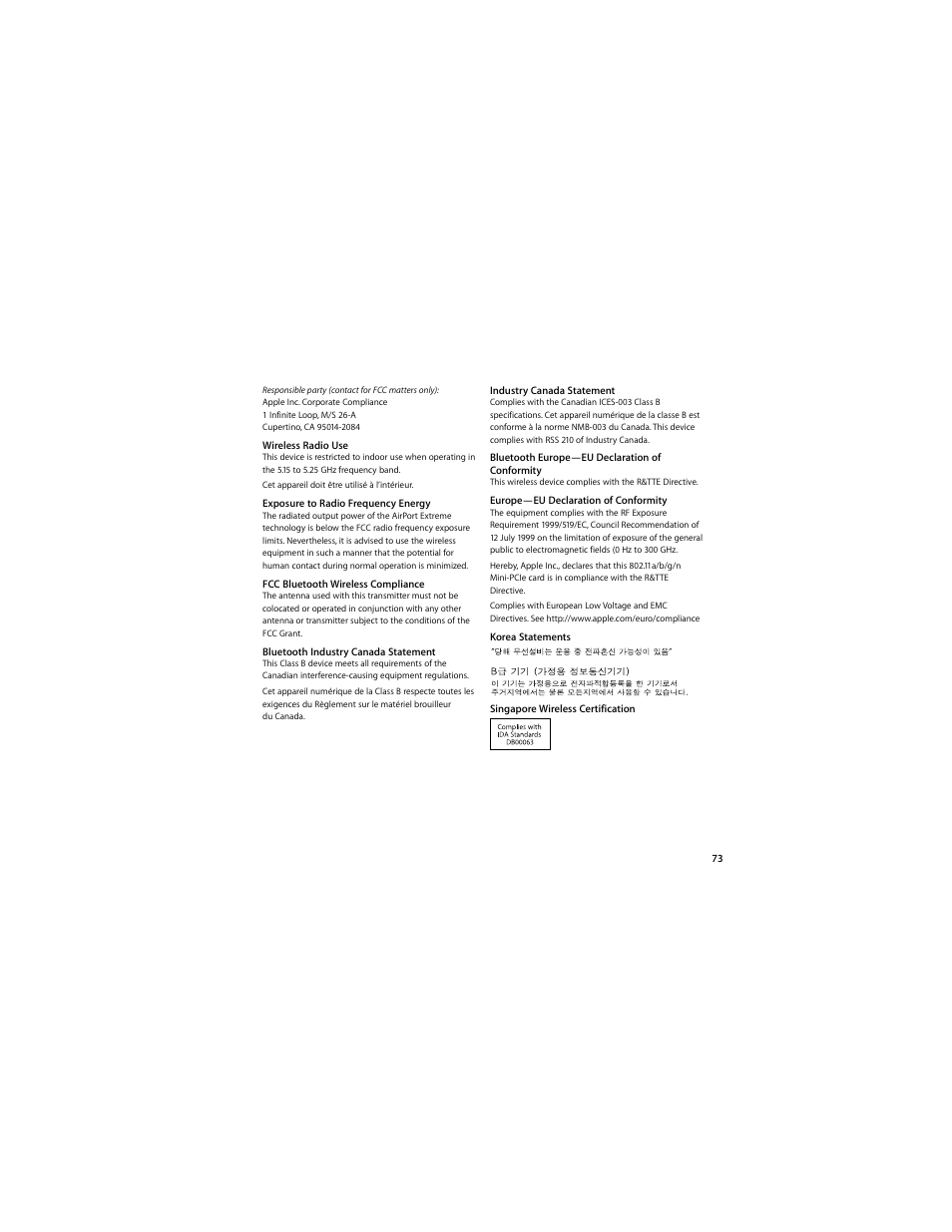 Apple MacBook Pro (Late 2007, 2.4/2.2 GHz) User Manual | Page 73 / 84