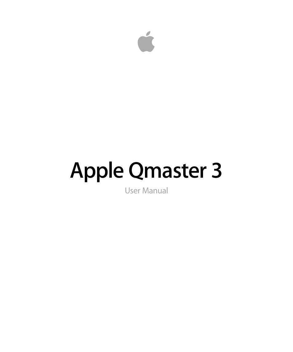 Apple Qmaster 3 User Manual | 42 pages