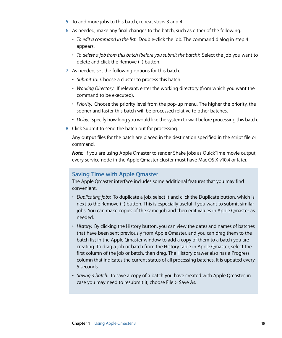 Saving time with apple qmaster | Apple Qmaster 3 User Manual | Page 19 / 42