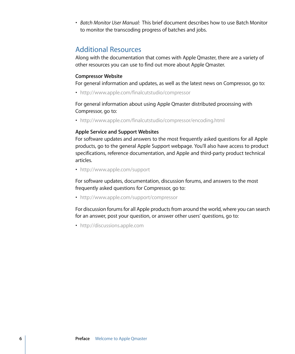 Additional resources | Apple Qmaster 3 User Manual | Page 6 / 42