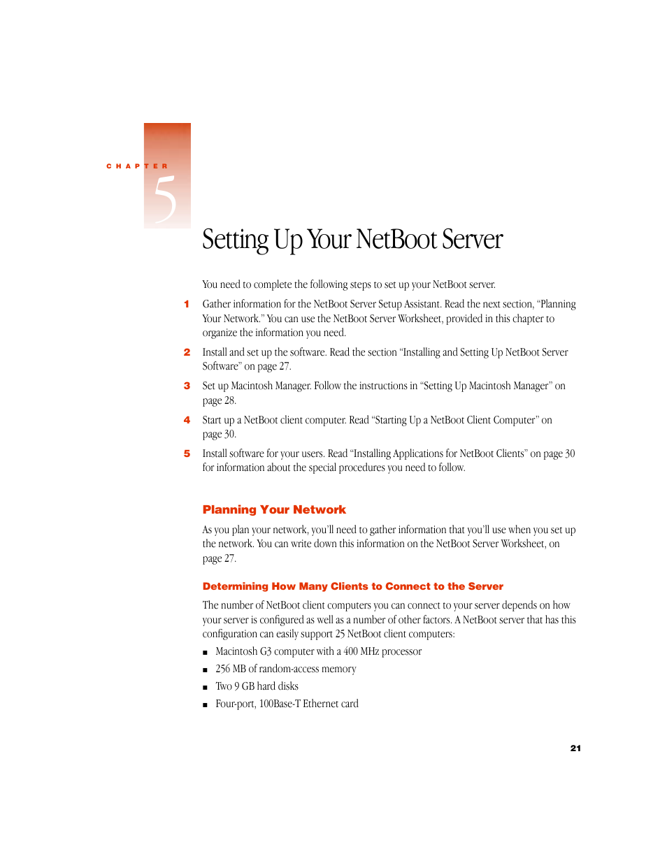 Setting up your netboot server | Apple Mac OS X Server User Manual | Page 21 / 46