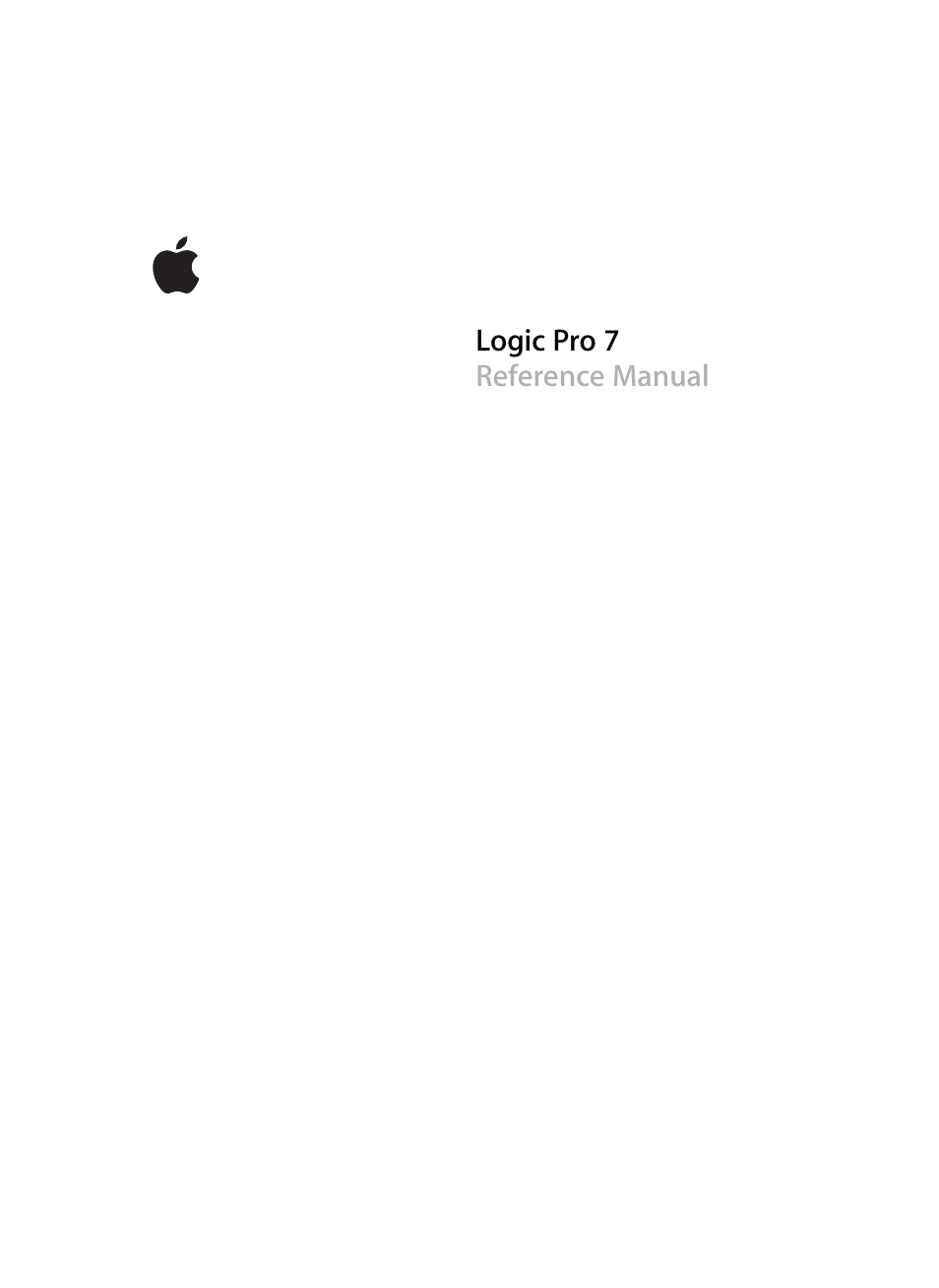 Apple Logic Pro 7 User Manual | 730 pages