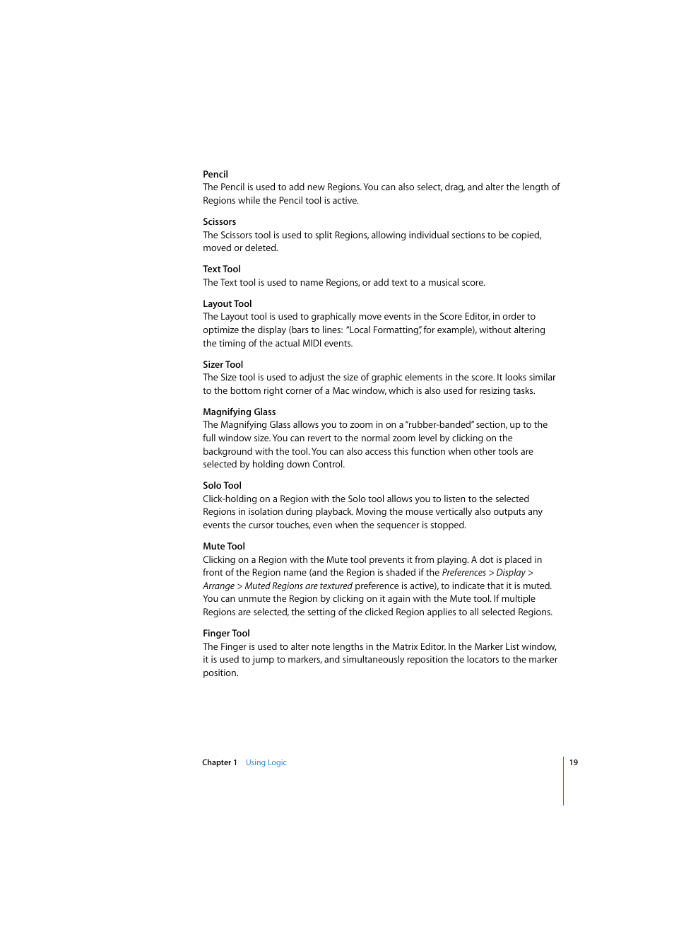 Apple Logic Pro 7 User Manual | Page 19 / 730