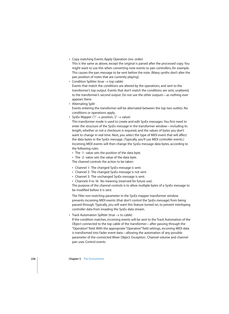 Apple Logic Pro 7 User Manual | Page 226 / 730