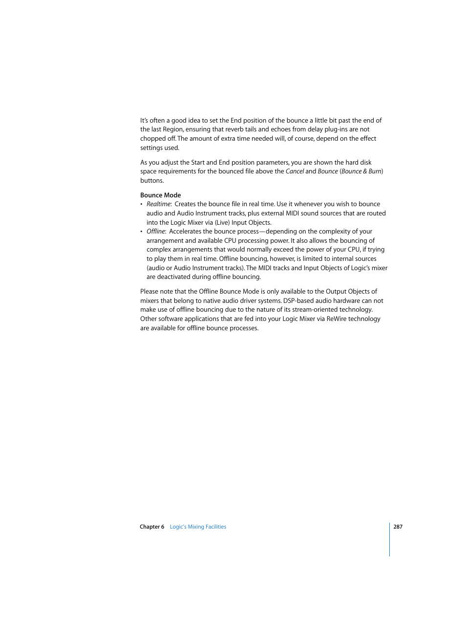 Apple Logic Pro 7 User Manual | Page 287 / 730