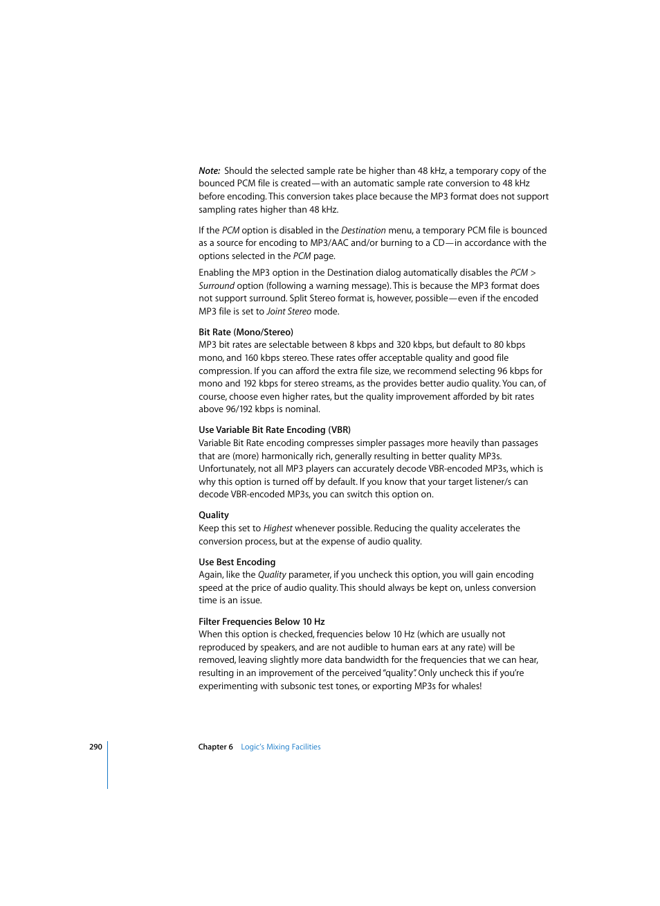 Apple Logic Pro 7 User Manual | Page 290 / 730