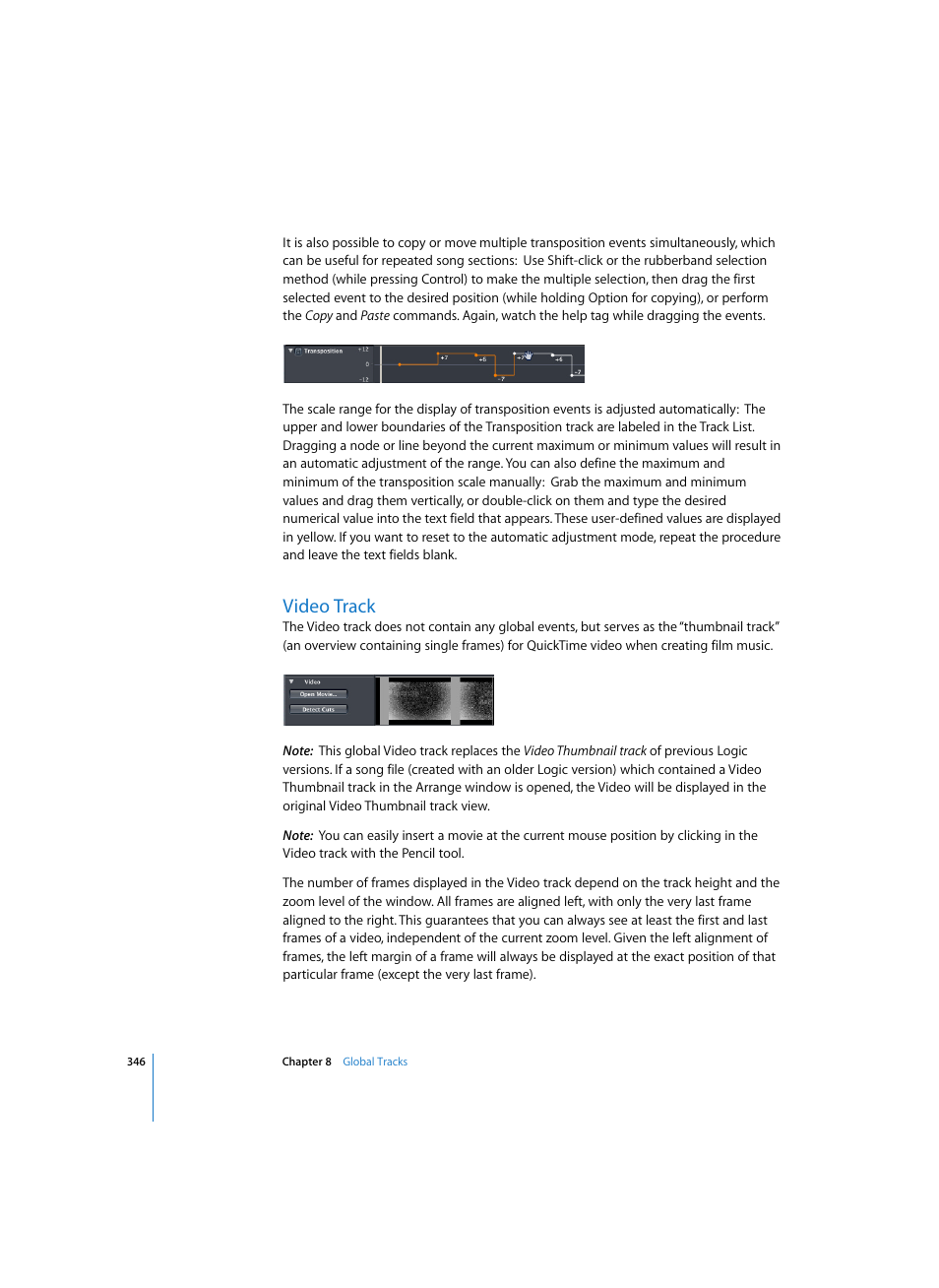 Video track | Apple Logic Pro 7 User Manual | Page 346 / 730