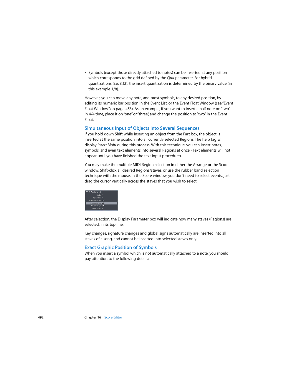 Exact graphic position of symbols | Apple Logic Pro 7 User Manual | Page 492 / 730