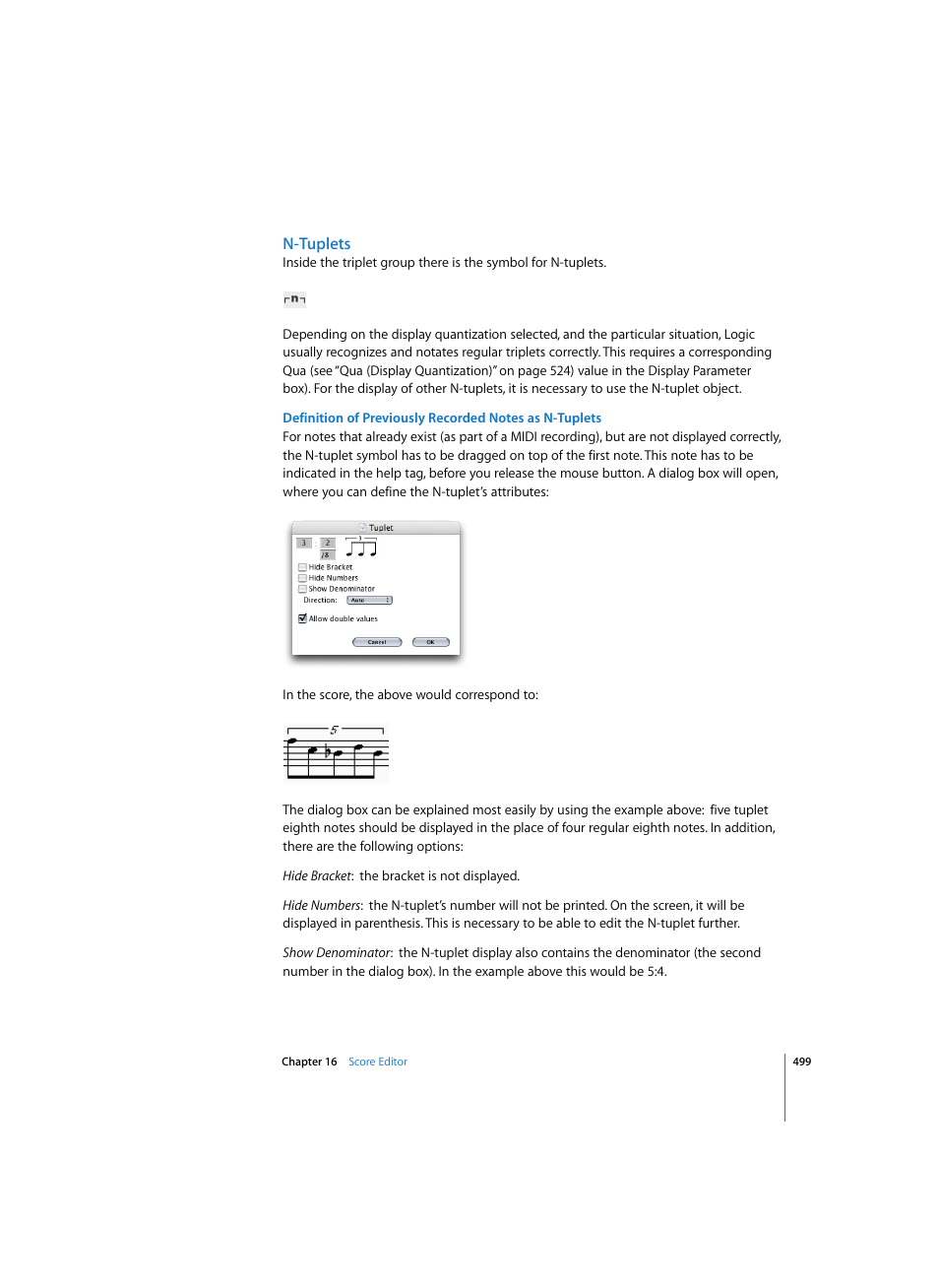N-tuplets | Apple Logic Pro 7 User Manual | Page 499 / 730