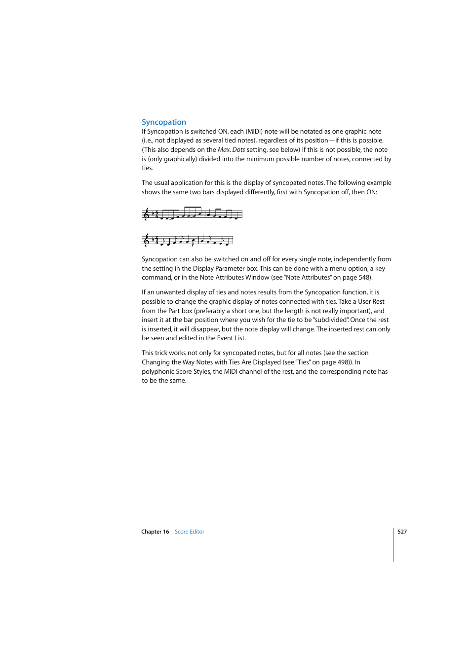 Syncopation | Apple Logic Pro 7 User Manual | Page 527 / 730