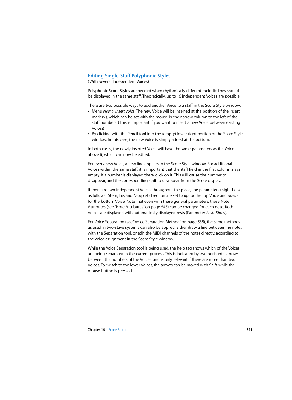Editing single-staff polyphonic styles | Apple Logic Pro 7 User Manual | Page 541 / 730