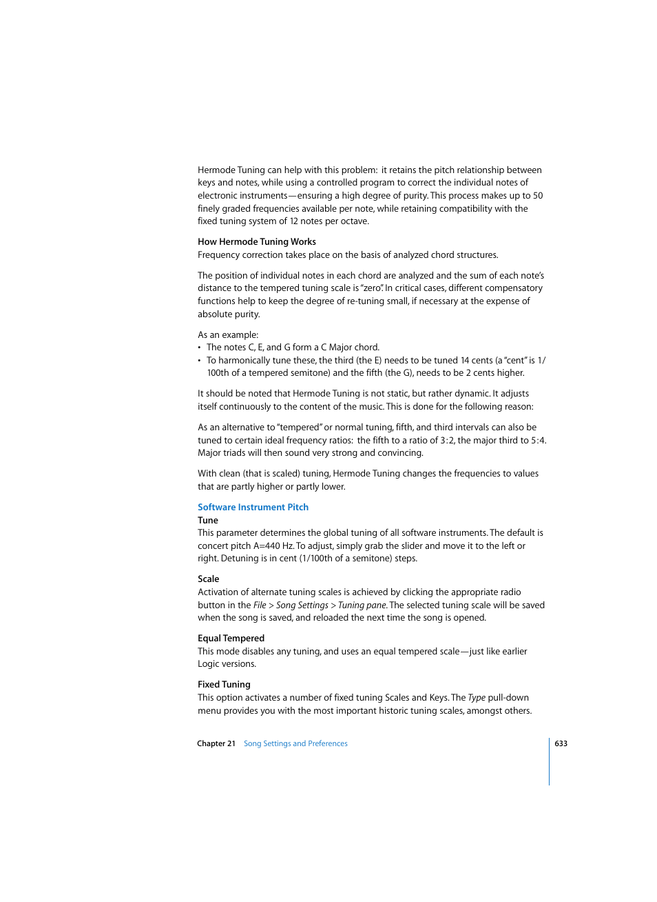 Software instrument pitch | Apple Logic Pro 7 User Manual | Page 633 / 730