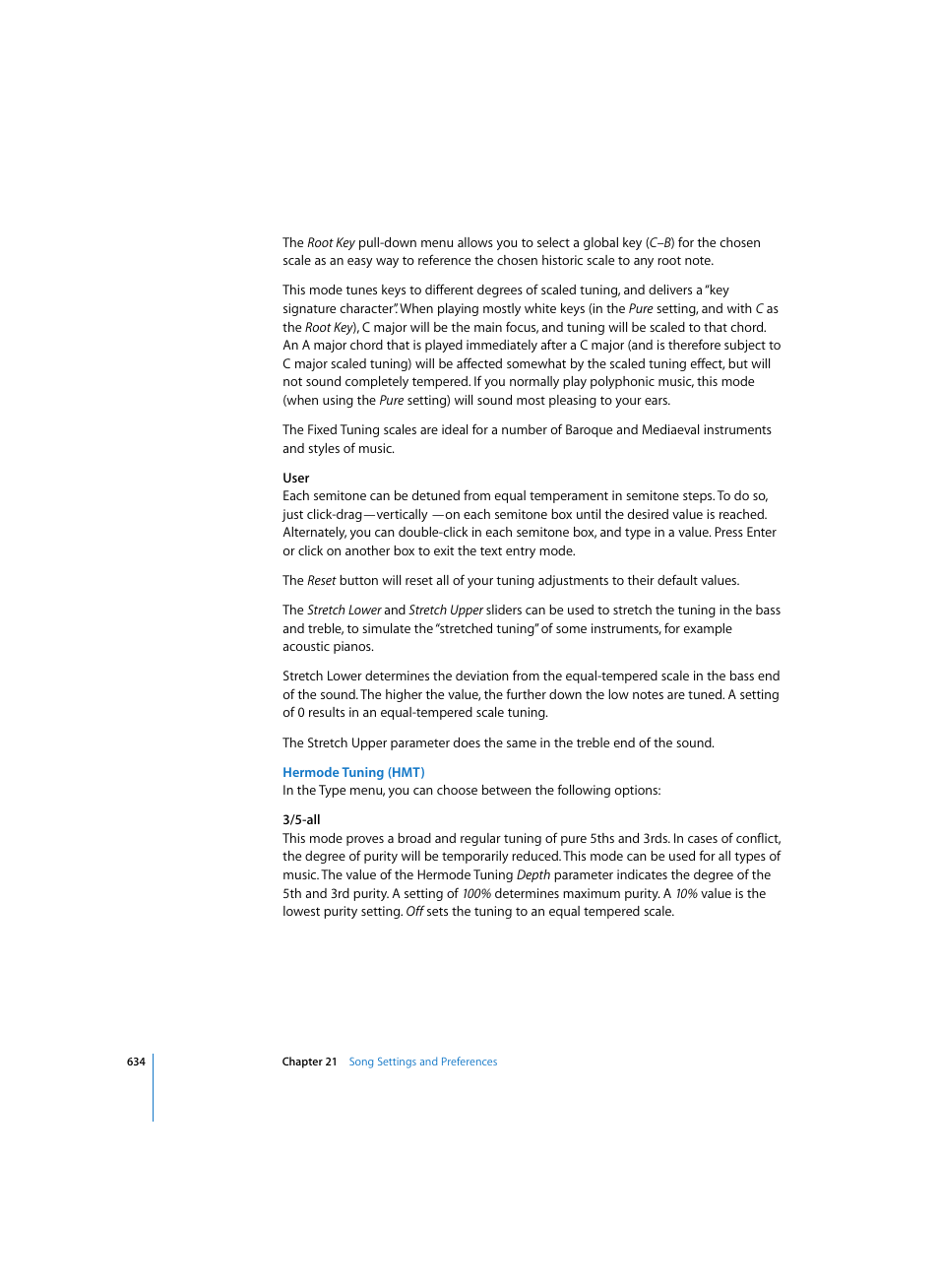 Hermode tuning (hmt) | Apple Logic Pro 7 User Manual | Page 634 / 730