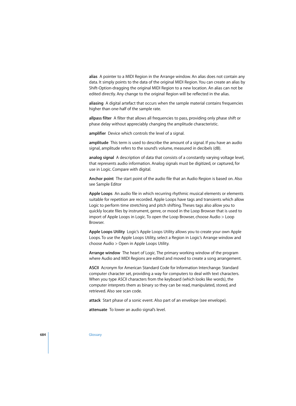Apple Logic Pro 7 User Manual | Page 684 / 730