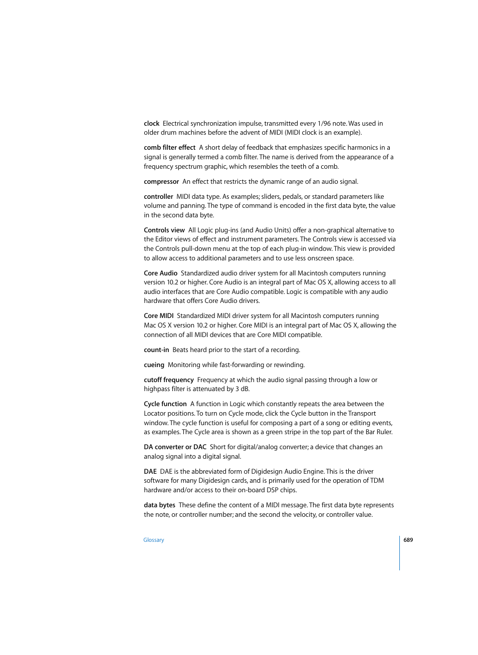 Apple Logic Pro 7 User Manual | Page 689 / 730