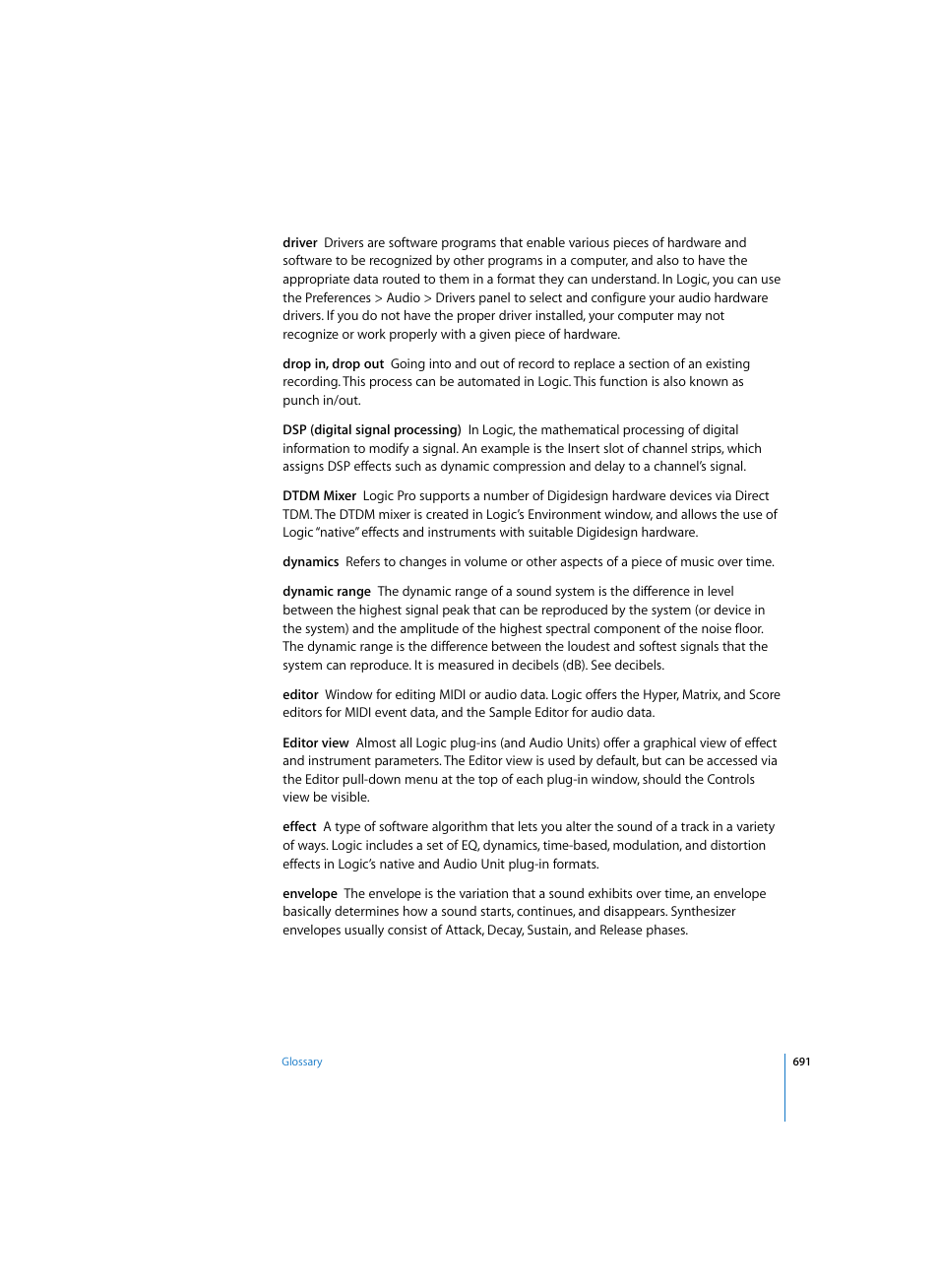 Apple Logic Pro 7 User Manual | Page 691 / 730