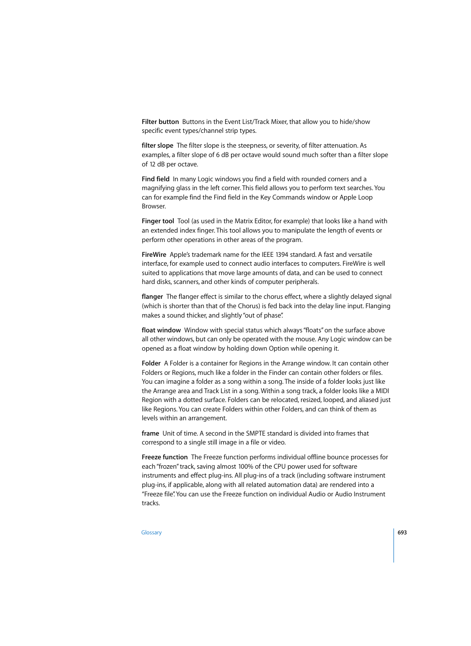 Apple Logic Pro 7 User Manual | Page 693 / 730