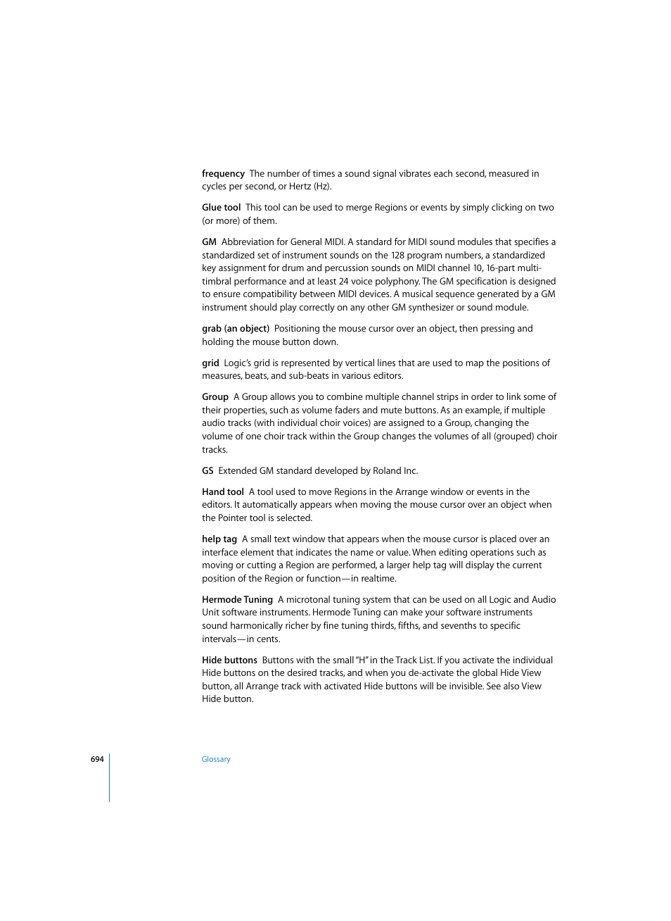 Apple Logic Pro 7 User Manual | Page 694 / 730