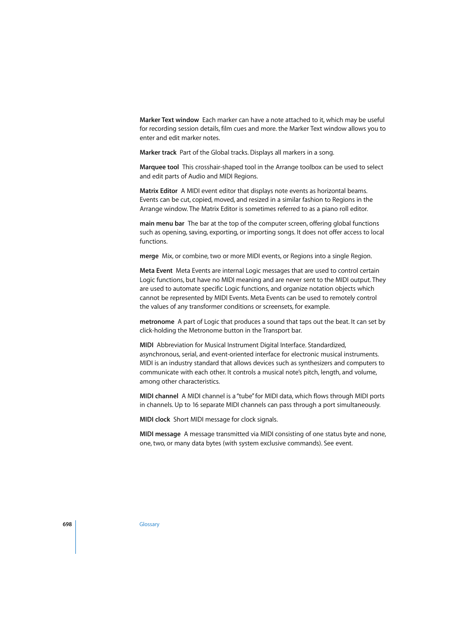 Apple Logic Pro 7 User Manual | Page 698 / 730