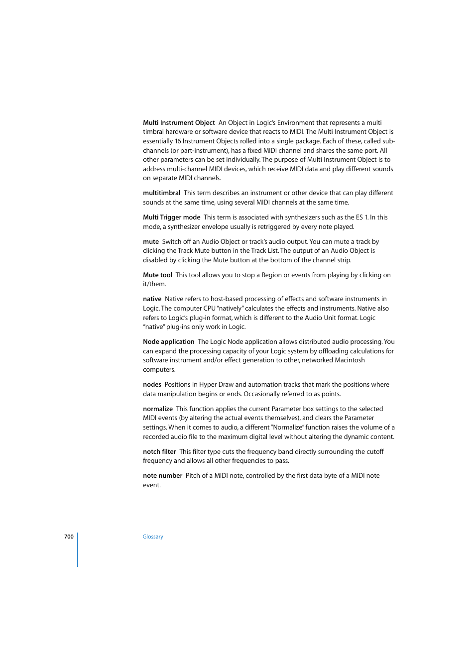 Apple Logic Pro 7 User Manual | Page 700 / 730